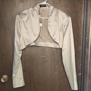 blackbutterfly women's pale gold bolero nwt